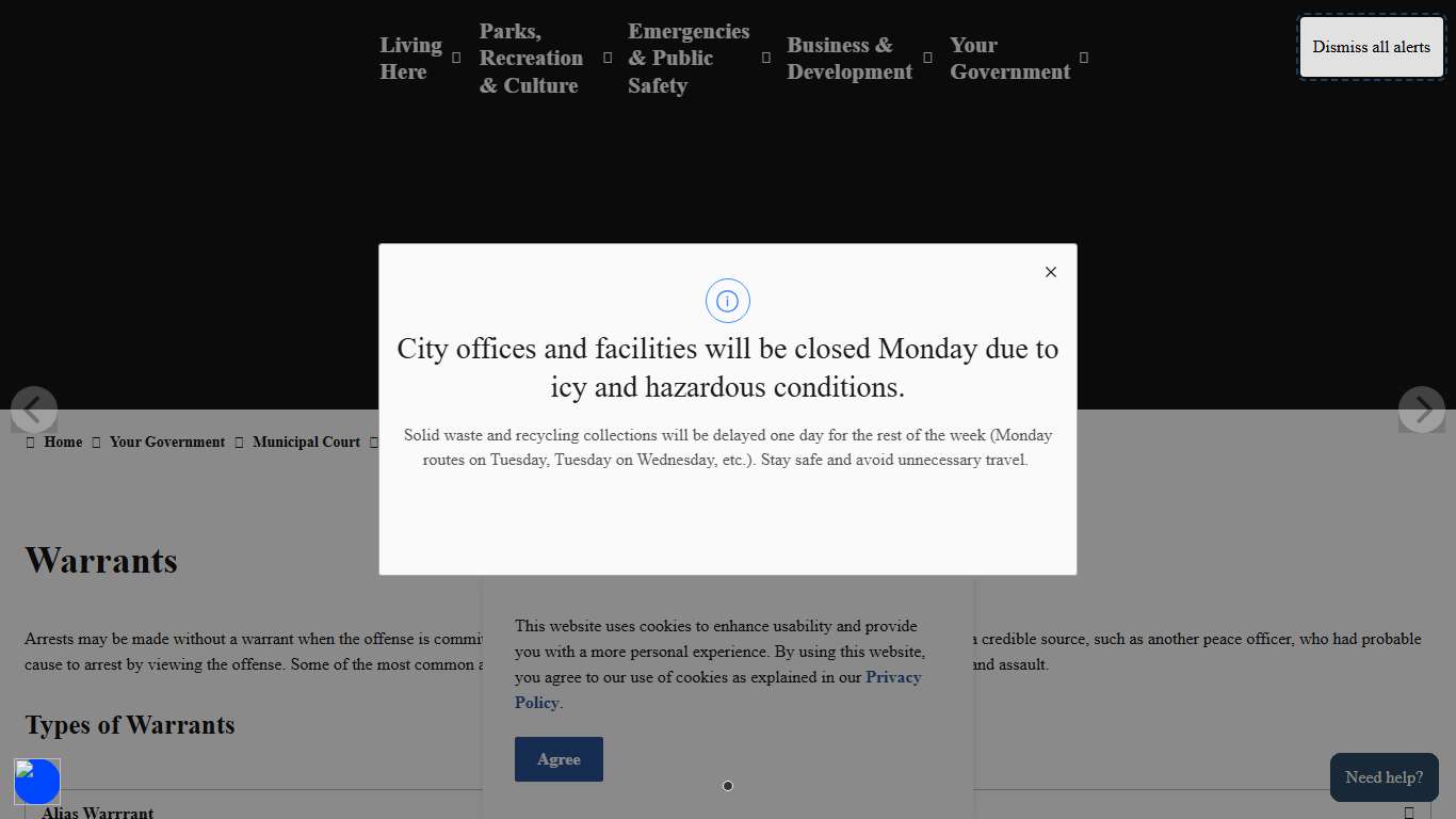 Warrants City of College Station