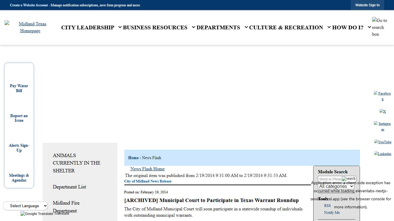 News Flash • Midland, TX • CivicEngage